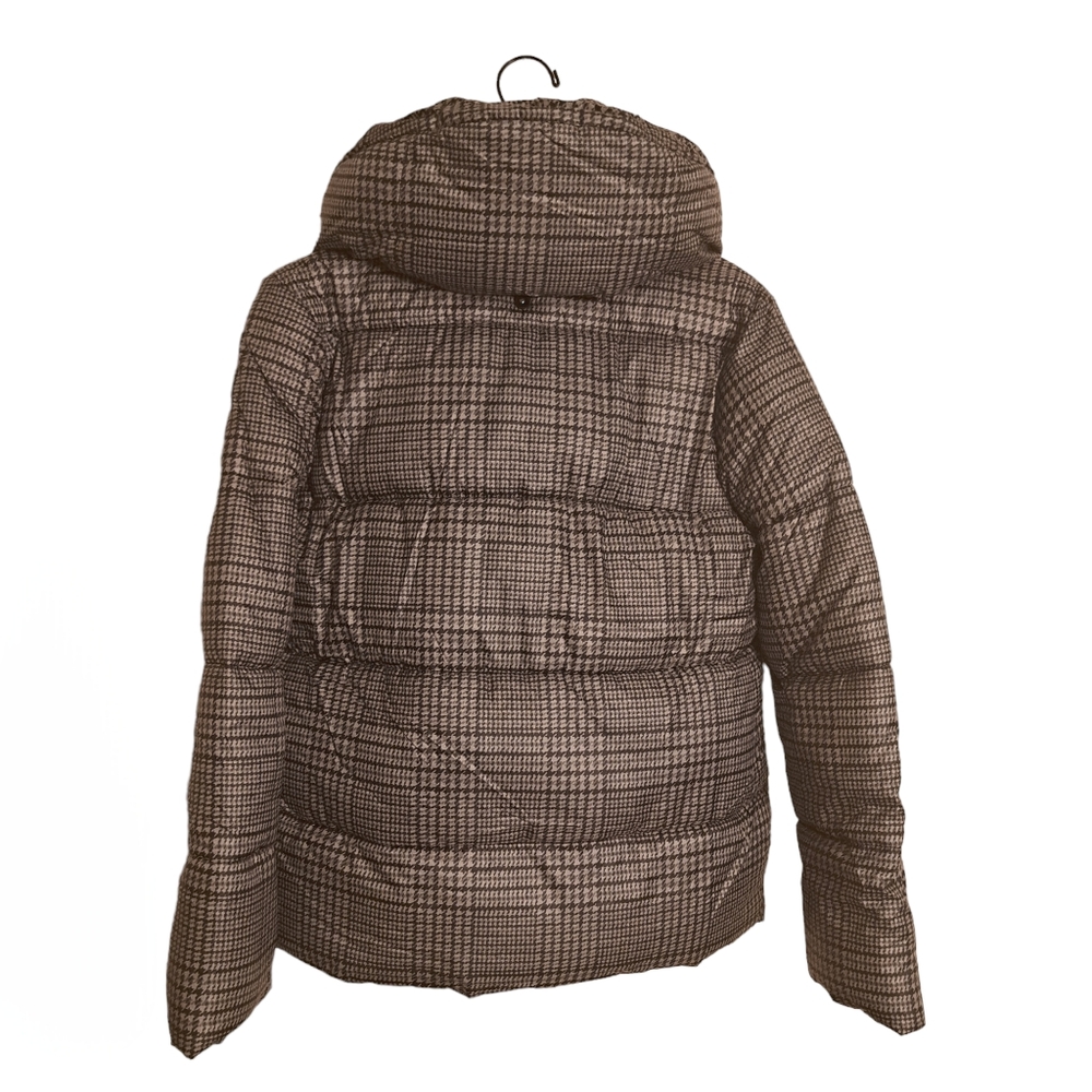 Jason Wu Gray Houndstooth Double Breasted Puffer Coat - Picture 7 of 7